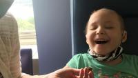 Child patient receiving aromatherapy treatment